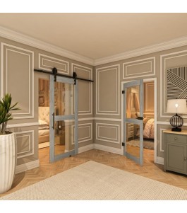 Ganzglastür - Country Graueiche Model 21 - modernes Zuhause