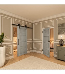 Ganzglastür - Country Graueiche Model 30 - modernes Zuhause