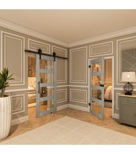 Ganzglastür - Country Graueiche Model 31 - modernes Zuhause
