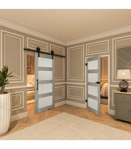 Ganzglastür - Country Graueiche Model 35 - modernes Zuhause