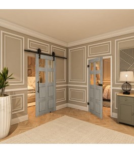 Ganzglastür - Country Graueiche Model 62 - modernes Zuhause