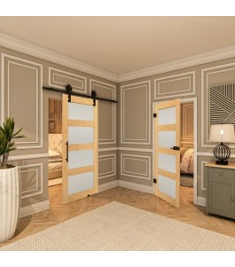 Ganzglastür - Country Sonoma Eiche Model 35-modernes Zuhause