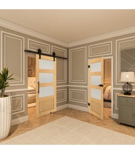 Ganzglastür - Country Sonoma Eiche Model 36-modernes Zuhause