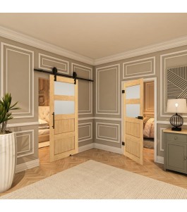 Ganzglastür - Country Sonoma Eiche Model 37-modernes Zuhause