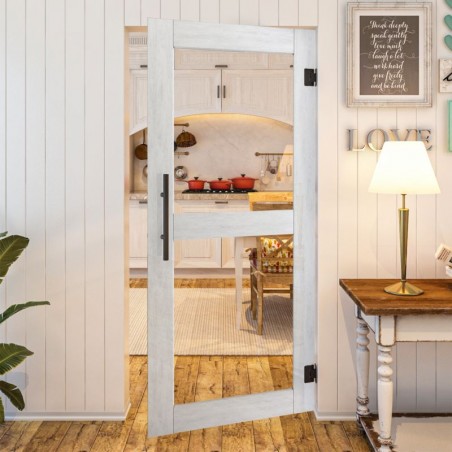 Pendeltür - Country Weiss Rustikal Model 21-modernes Zuhause