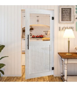 Pendeltür - Country Weiss Rustikal Model 22-modernes Zuhause