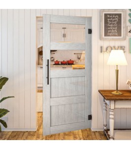 Pendeltür - Country Weiss Rustikal Model 33-modernes Zuhause