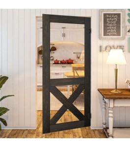 Pendeltür - Country Schwarz gebeizt Model 51