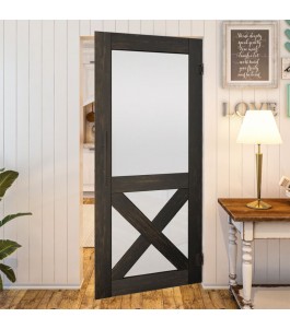 Pendeltür - Country Schwarz gebeizt Model 53