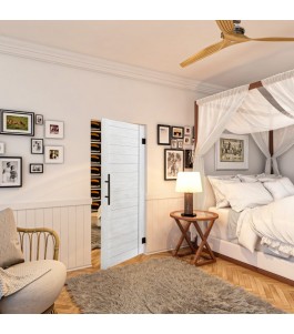 Pendeltür - Country Weiss Rustikal Model 10-modernes Zuhause