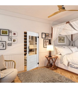 Pendeltür - Country Weiss Rustikal Model 11-modernes Zuhause