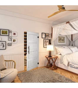 Pendeltür - Country Weiss Rustikal Model 30-modernes Zuhause