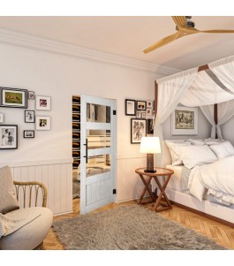 Pendeltür - Country Weiss Rustikal Model 32-modernes Zuhause