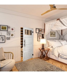 Pendeltür - Country Weiss Rustikal Model 34-modernes Zuhause