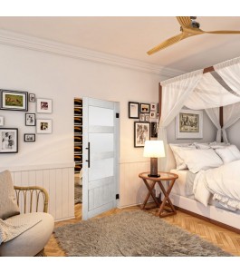 Pendeltür - Country Weiss Rustikal Model 36-modernes Zuhause