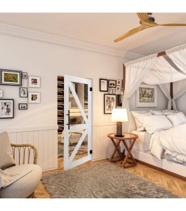 Pendeltür - Country Weiss Rustikal Model 41-modernes Zuhause