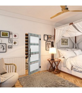 Pendeltür - Country Bunt geplankt Model 35-modernes Zuhause