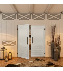Pendeltür - Country Weiss Rustikal Model 13-modernes Zuhause