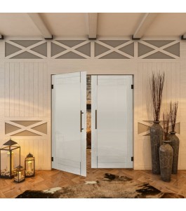 Pendeltür - Country Weiss Rustikal Model 14-modernes Zuhause