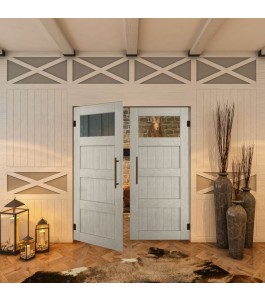 Pendeltür - Country Weiss Rustikal Model 34-modernes Zuhause