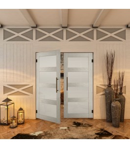 Pendeltür - Country Weiss Rustikal Model 35-modernes Zuhause