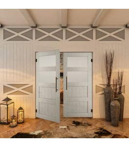 Pendeltür - Country Weiss Rustikal Model 37-modernes Zuhause