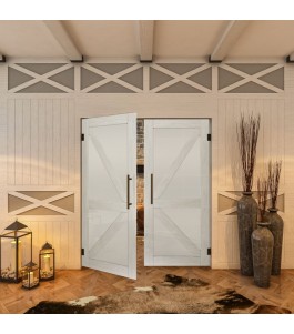 Pendeltür - Country Weiss Rustikal Model 43-modernes Zuhause