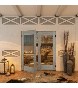 Pendeltür - Country Graueiche Model 11 - modernes Zuhause