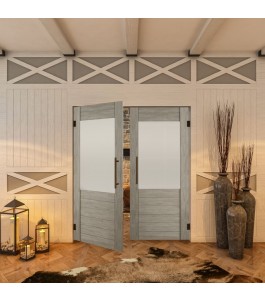 Pendeltür - Country Graueiche Model 14 - modernes Zuhause