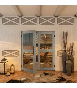 Pendeltür - Country Graueiche Model 21 - modernes Zuhause