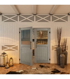 Pendeltür - Country Graueiche Model 22 - modernes Zuhause