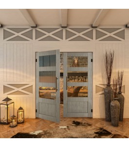 Pendeltür - Country Graueiche Model 32 - modernes Zuhause