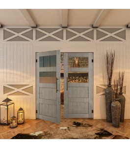 Pendeltür - Country Graueiche Model 33 - modernes Zuhause