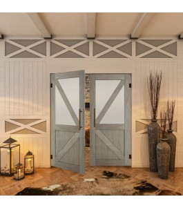 Pendeltür - Country Graueiche Model 44 - modernes Zuhause