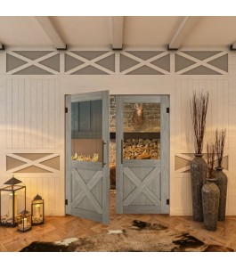 Pendeltür - Country Graueiche Model 52 - modernes Zuhause