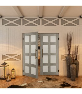 Pendeltür - Country Graueiche Model 64 - modernes Zuhause