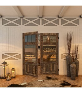 Pendeltür - Country Altholz Astig Model 33-modernes Zuhause