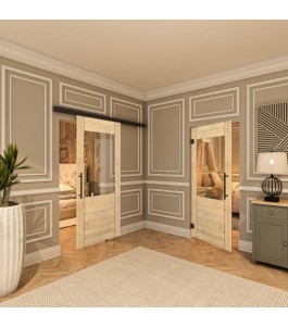 Pendeltür - Country Astkiefer Model 12 - modernes Zuhause