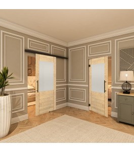 Pendeltür - Country Astkiefer Model 14 - modernes Zuhause