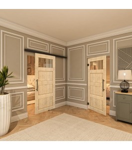 Pendeltür - Country Astkiefer Model 34 - modernes Zuhause