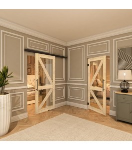 Pendeltür - Country Astkiefer Model 41 - modernes Zuhause