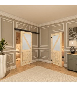 Pendeltür - Country Astkiefer Model 44 - modernes Zuhause