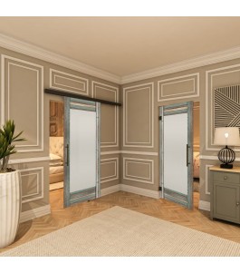 Pendeltür - Country Bunt geplankt Model 13-modernes Zuhause