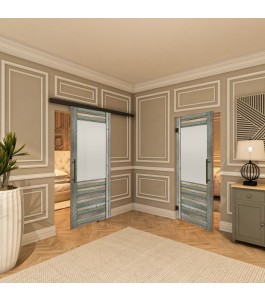 Pendeltür - Country Bunt geplankt Model 14-modernes Zuhause