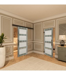 Pendeltür - Country Bunt geplankt Model 35-modernes Zuhause