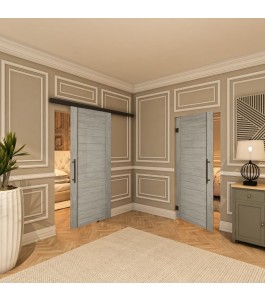 Pendeltür - Country Graueiche Model 10 - modernes Zuhause