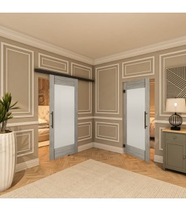 Pendeltür - Country Graueiche Model 13 - modernes Zuhause