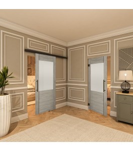Pendeltür - Country Graueiche Model 14 - modernes Zuhause