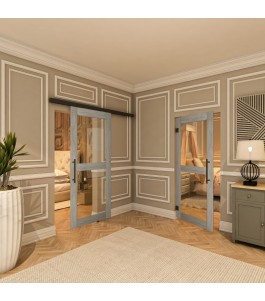 Pendeltür - Country Graueiche Model 21 - modernes Zuhause