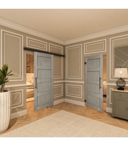 Pendeltür - Country Graueiche Model 30 - modernes Zuhause